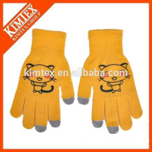 wholesale high quality acrylic custom touch sensitive gloves
